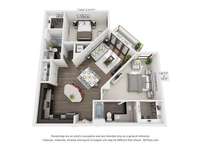 B2 1-1342 floor plan