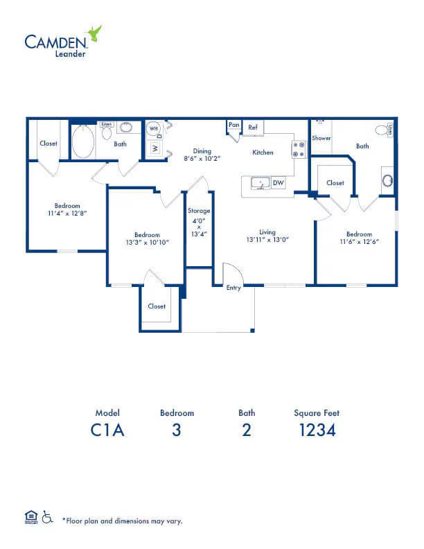 3 Beds • 2 Bath 2313 floor plan