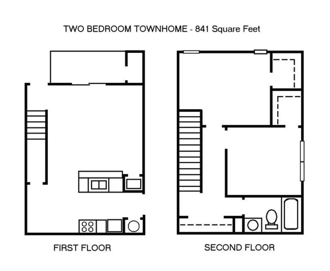 Two Bedroom TH/841 Stainless 129 floor plan