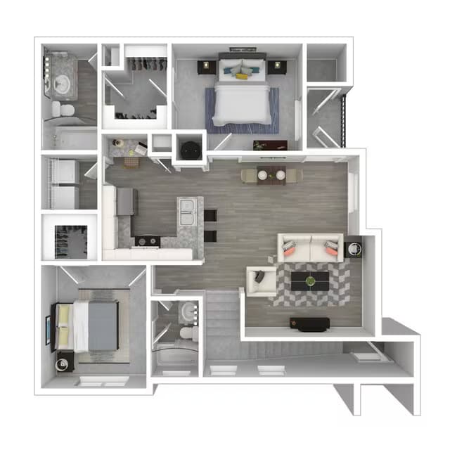 2 Beds • 2 Bath 2601 floor plan