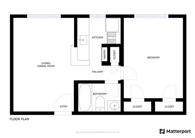 1-Bedroom 306 floor plan
