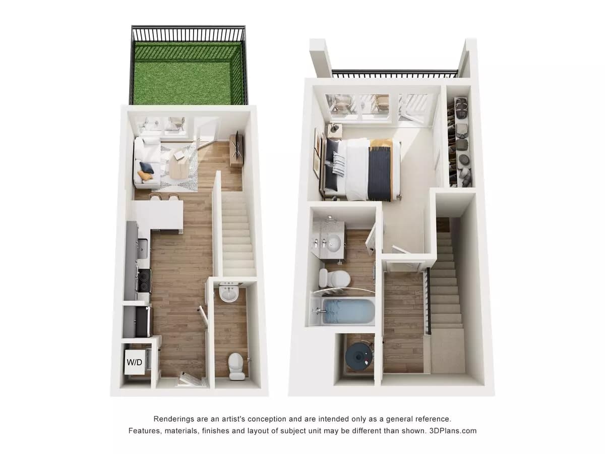 1 Bed • 1 Bath 4215 floor plan