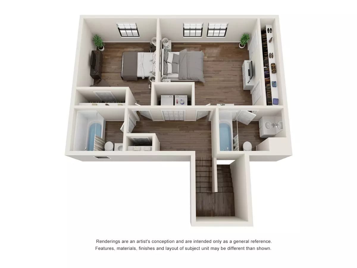2 Beds • 2 Bath 2521 floor plan