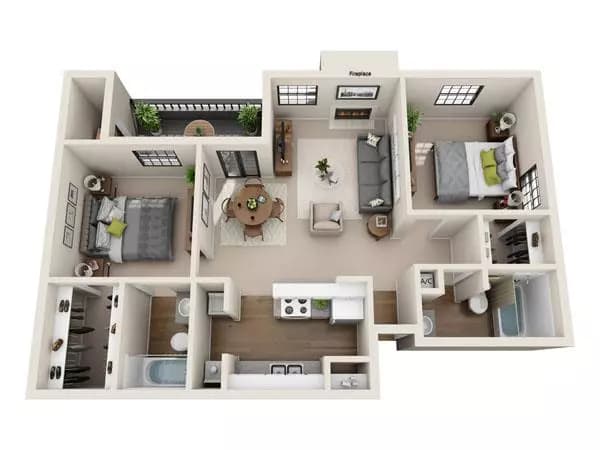 2 Bedroom 0702 floor plan