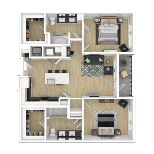 B1 - Type A 3127 floor plan