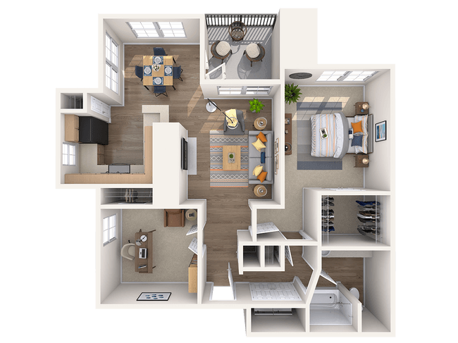 B1- One Bed with Study 0917 floor plan