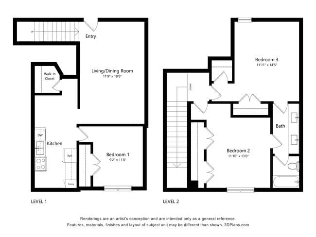 C2 - Townhome - Miller Square 202 floor plan