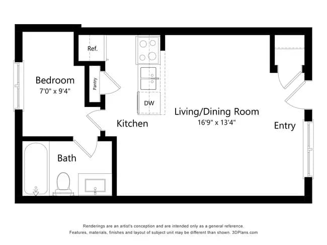 E1 - Designer - Miller Square 116 floor plan