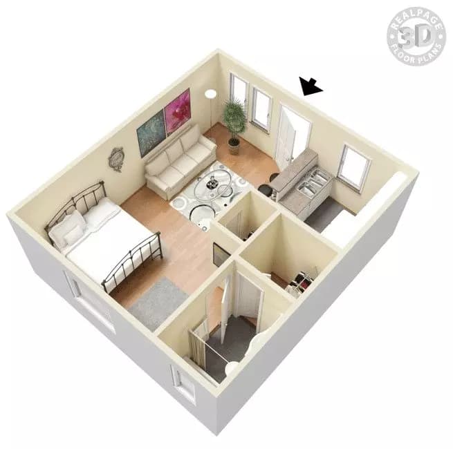 Studio 2-115 floor plan