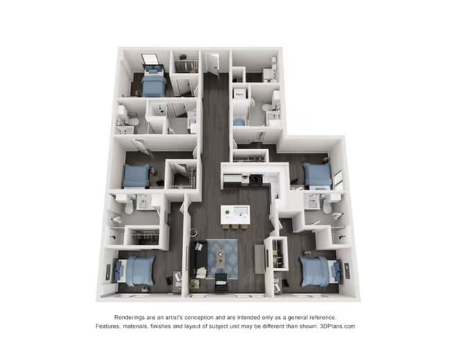 5x5 Private floor plan