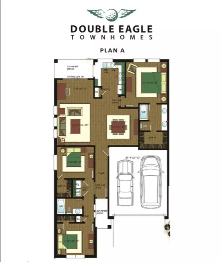 3 Beds • 2 Bath 802 floor plan