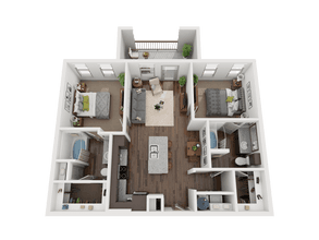 2 Beds • 2 Bath 2109 floor plan