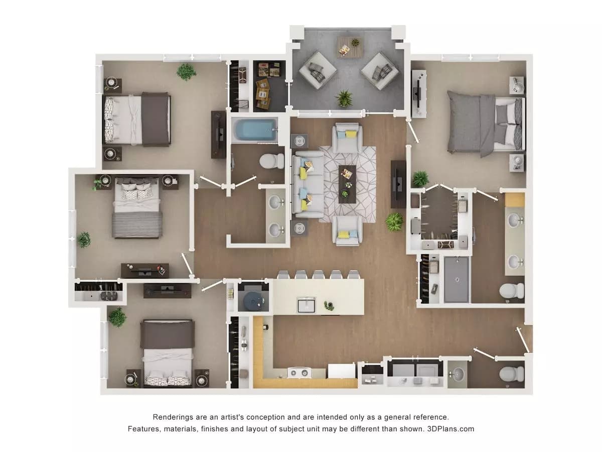 D1 ALT 5-60% 7302 floor plan