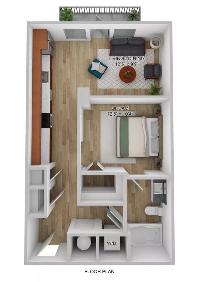 Studio • 1 Bath 4203 floor plan