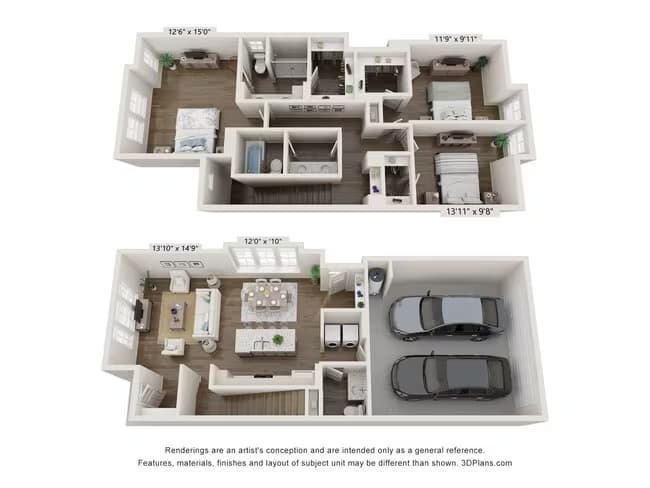 C2A - Townhome 301A floor plan