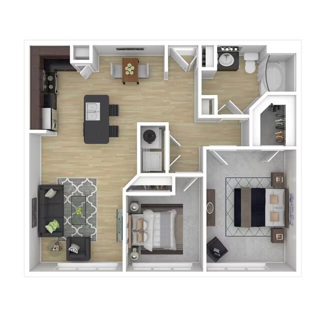 2 Beds • 1 Bath 1027 floor plan