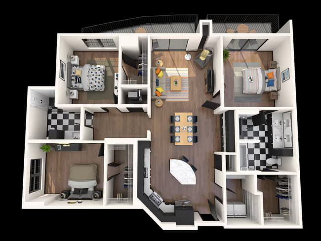 3 Beds • 2 Bath 1519 floor plan