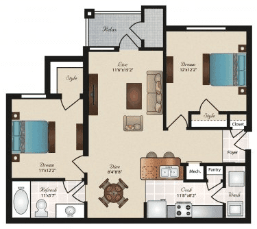 The Brentwood 231 floor plan