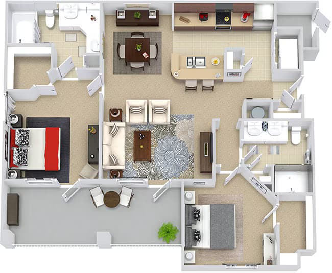 Barcelona 3307 floor plan