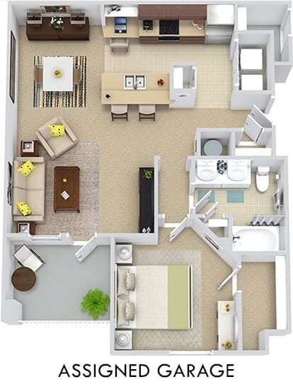 Madrid with Assigned Garage 12310 floor plan