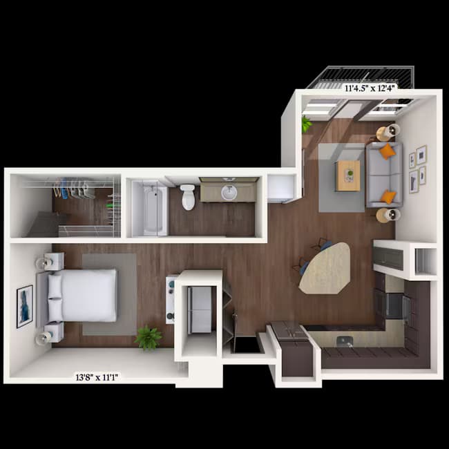 Studio 0x1 703 SF 3030 floor plan