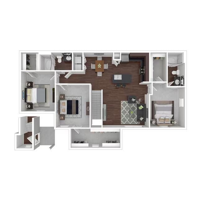 3 Beds • 2 Bath 0324 floor plan