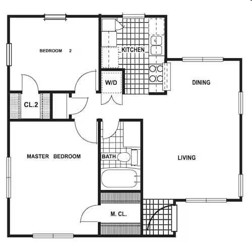 2 Bedroom 115 floor plan