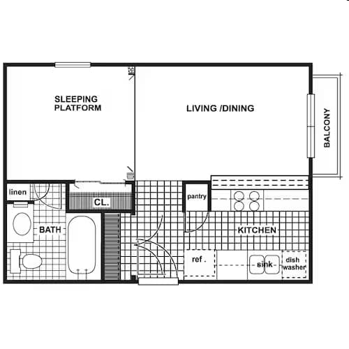 Efficiency 308 floor plan