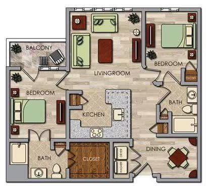 Unit 213 230 floor plan