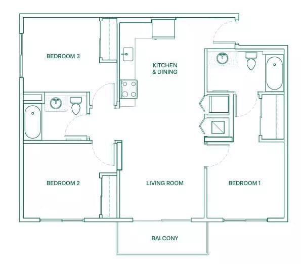 Unit F102 F102 floor plan