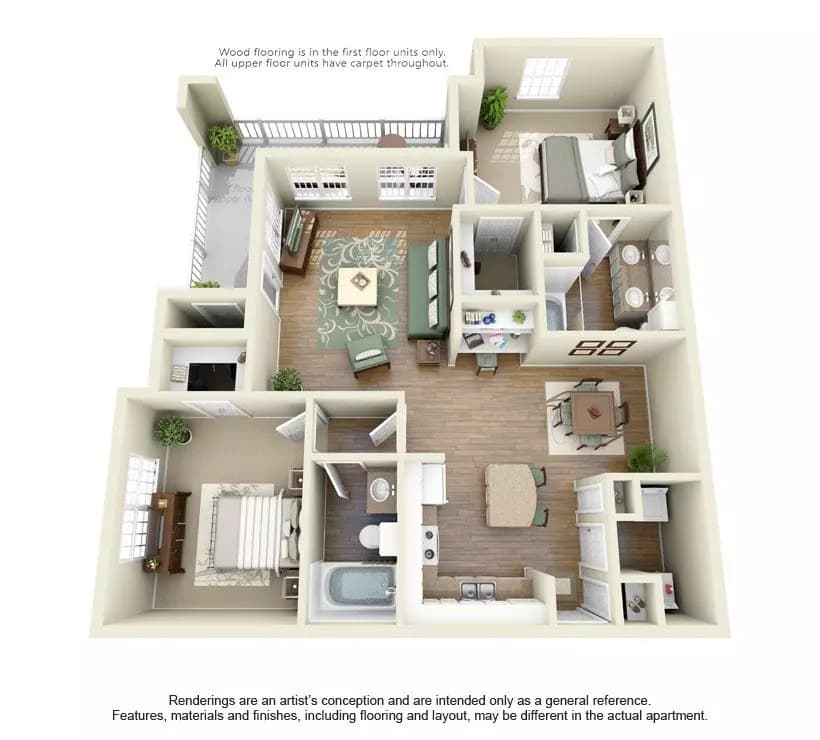Navarro 2x2 1325 floor plan