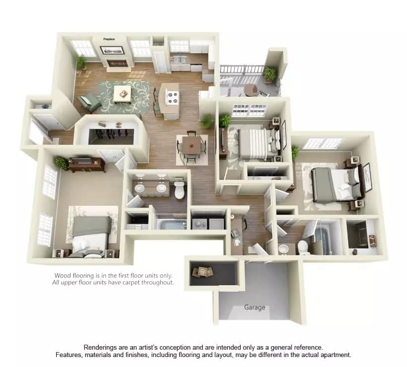 Comanche 3x2 1418 floor plan