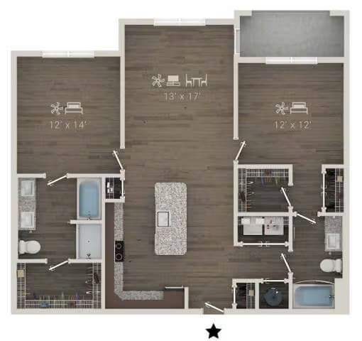 Unit 13112 12313 floor plan