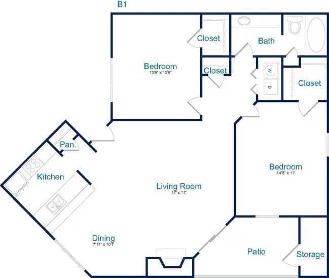 Unit 2312 2310 floor plan