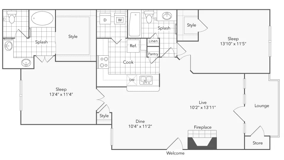 Excel 4-424 floor plan