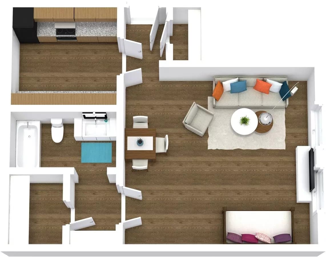 Studio • 1 Bath 2070 floor plan