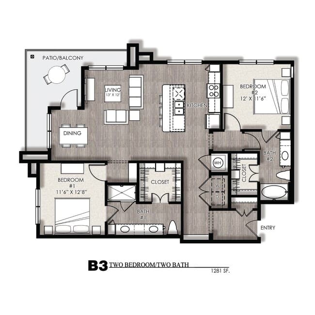 2x2 C 3001 floor plan