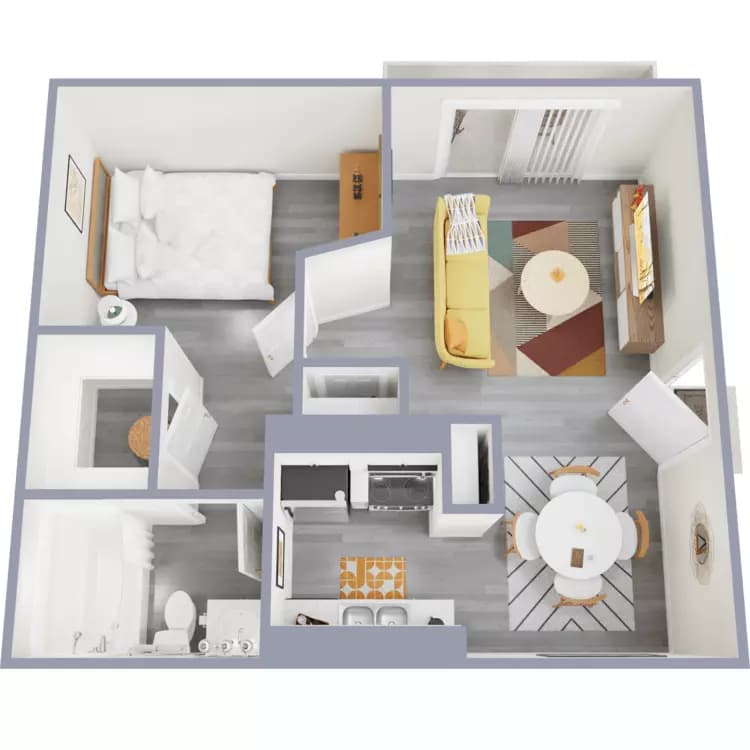 1 Bed • 1 Bath 3029 floor plan