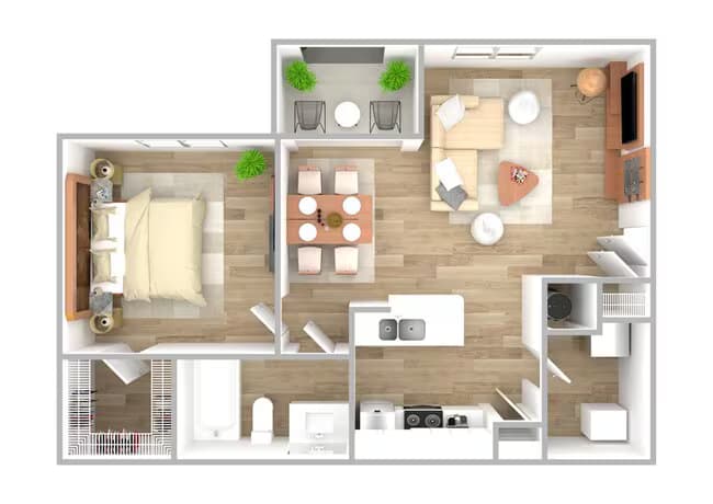 1 Bed • 1 Bath 03-311 floor plan