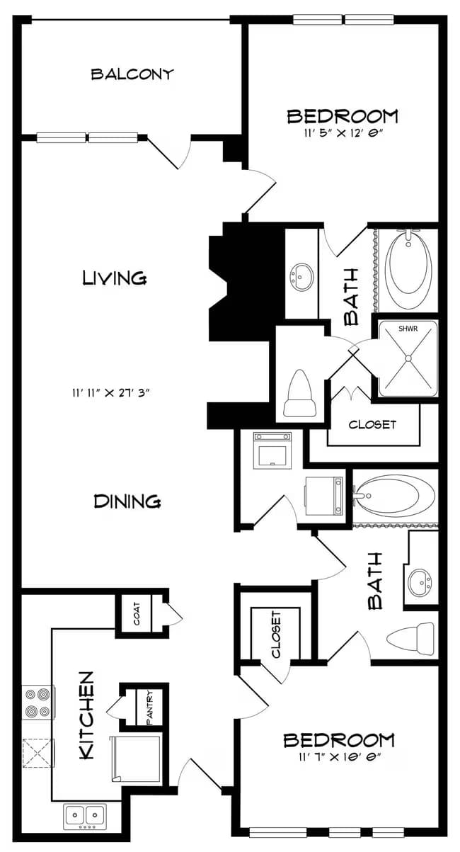 Unit 5126 5422 floor plan