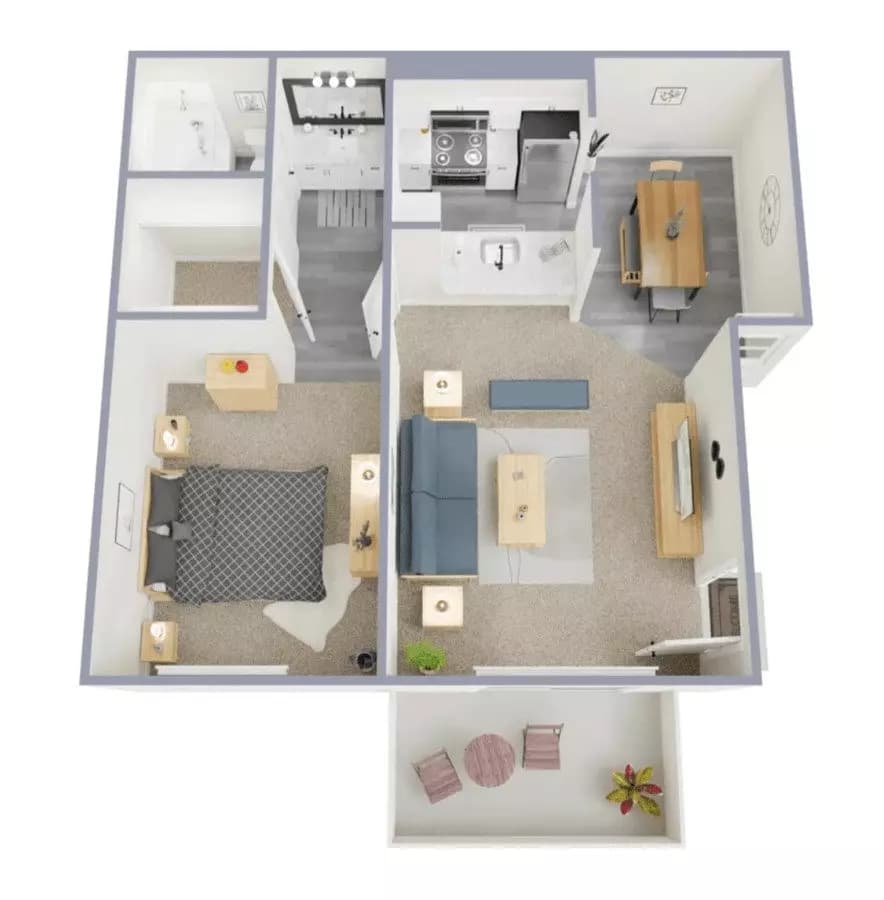 1 Bed • 1 Bath 147 floor plan