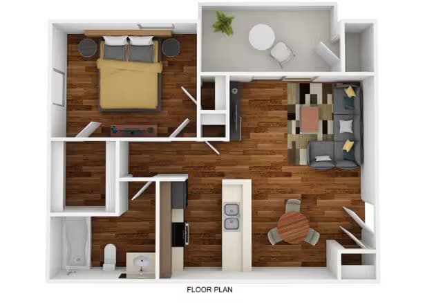 1 Bed • 1 Bath 212 floor plan