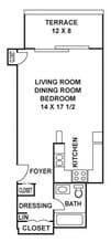 Studio A 1701 floor plan