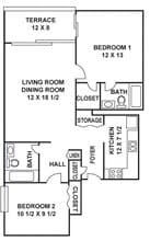Suite 2C 717 floor plan