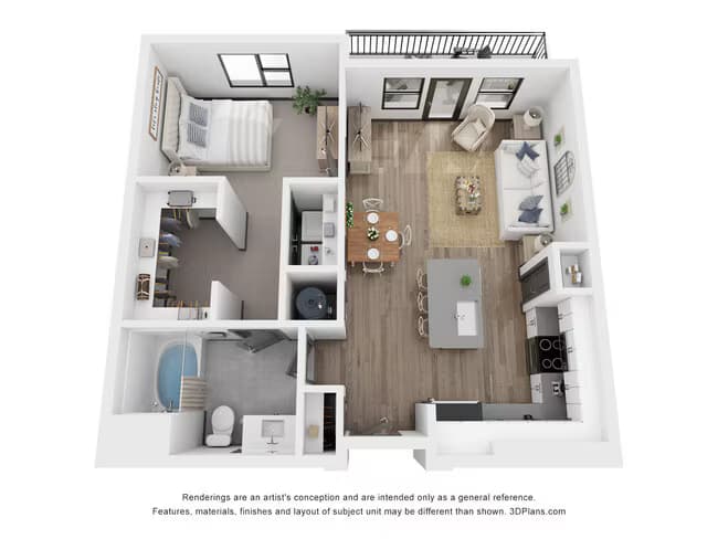1 Bed • 1 Bath 2309 floor plan