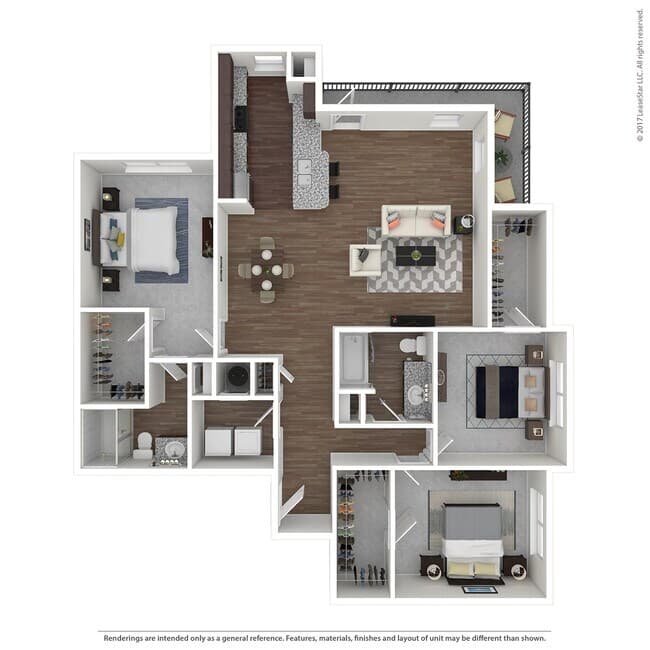 C2-WF - The University 6301 floor plan