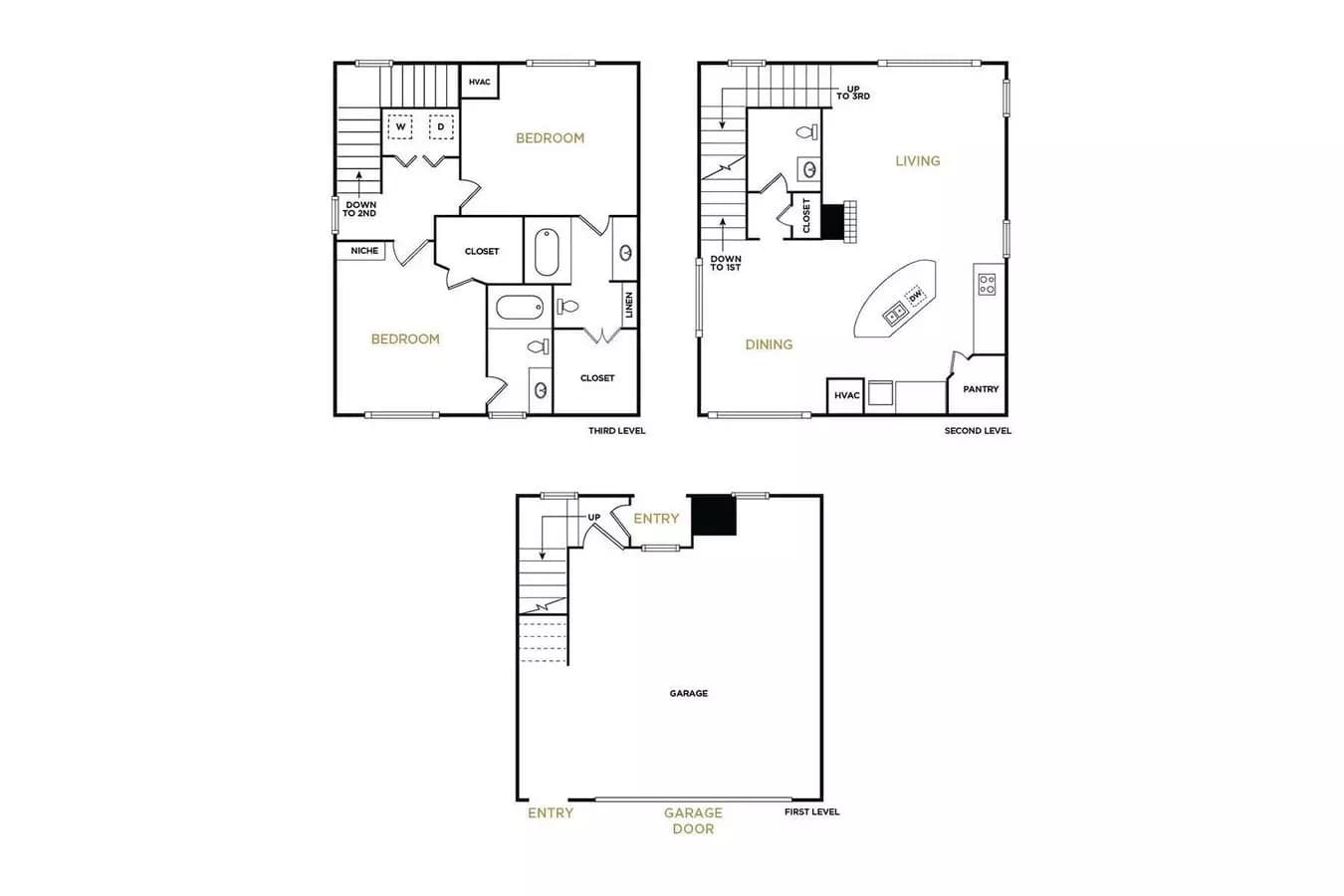 2 Beds • 2 Bath 4722 floor plan