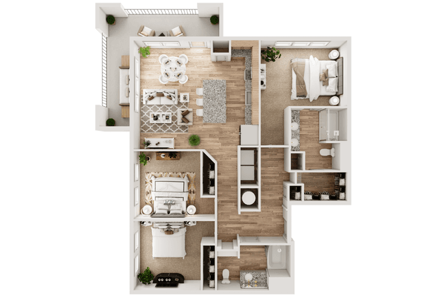 C1 with Garage 2417 floor plan
