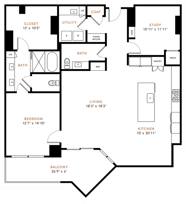 PH4 1605 floor plan