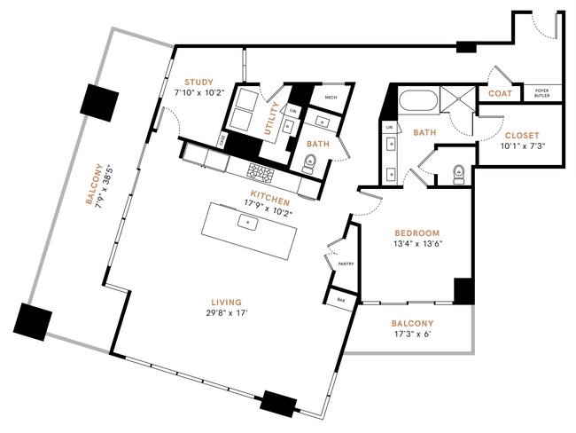 Unit 1609 1609 floor plan